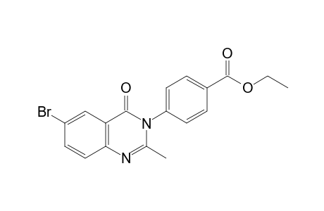 p-(6-bromo-3,4-dihydro-2-methyl-4-oxo-3-quinazolinyl)benzoic acid, ethyl ester