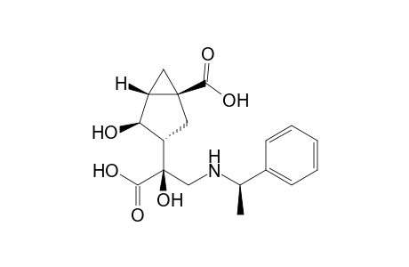 (1S,3S,4S,5R,1'S)-(-)-4-Hydroxy-3-(1'-carboxy-1'-hydroxy-1'-[(R)-.alpha.-methylbenzylaminomethyl]methyl)bicyclo[3.1.0]hexane-1-carboxylic acid