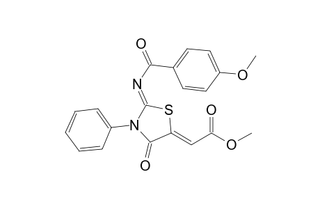 (Z)-Methyl-2-[(Z)-2-(4-methoxybenzoylimino)-4-oxo-3-phenyl-1,3-thiazolidin-5-ylidene]-acetate