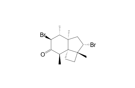 Cyclobut[c]inden-7(8H)-one, 3,6-dibromooctahydro-2a,4a,5,8-tetramethyl-, [2aR-(2.alpha.,3.beta.,4a.beta.,5.beta.,6.alpha.,8.alp ha.,8aS*)]-