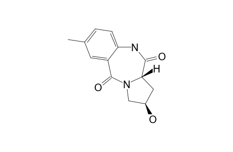 (2R,11AS)-7-METHYL-2-HYDROXY-1,2,3,10,11,11A-HEXAHYDROPYRROLO-[2,1-C]-[1,4]-BENZODIAZEPIN-5,11-DIONE