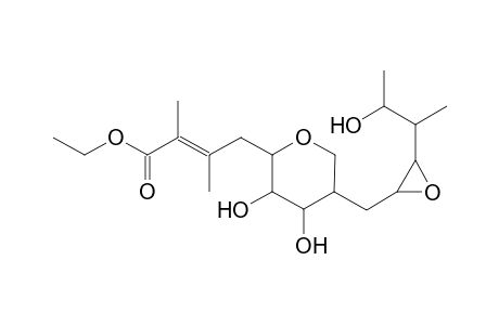Ethyl 2,3-dimethyl-4-[tetrahydro-3,4-dihydroxy-5-[[3-(2-hydroxy-1-methylpropyl)oxiranyl]methyl]-2H-pyran-2-yl]-2-butenoic acid ester