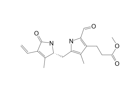 1H-Pyrrole-3-propanoic acid, 5-[(4-ethenyl-2,5-dihydro-3-methyl-5-oxo-1H-pyrrol-2-yl)methyl]-2-for myl-4-methyl-, methyl ester, (R)-