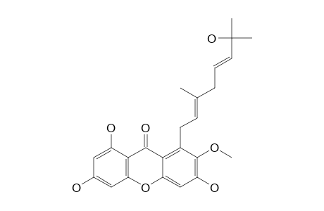 1,3,6-TRIHYDROXY-8-(7-HYDROXY-3,7-DIMETHYL-2,5-OCTA-DIEYL)-7-METHOXYXANTHONE