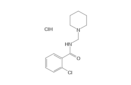 o-chloro-N-(piperidinomethyl)benzamide, hydrochloride