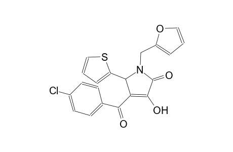 4-(4-chlorobenzoyl)-1-(2-furylmethyl)-3-hydroxy-5-(2-thienyl)-1,5-dihydro-2H-pyrrol-2-one