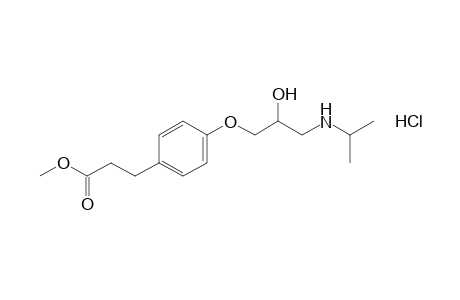p-[2-hydroxy-3-(isopropylamino)propoxy]hydrocinnamic acid, methyl ester, hydrochloride