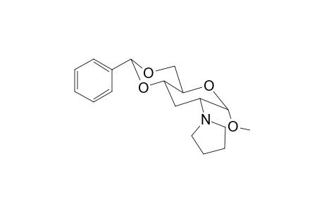 Methyl 2,3-dideoxy-4,6-O-(phenylmethylene)-2-N-pyrrolidino-.alpha.,D-ribo-hexopyranoside