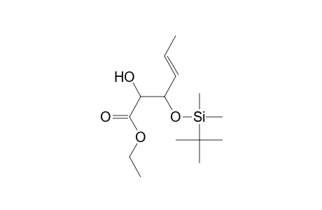 Ethyl (3Z)-3-tert-butyldimethylsilyloxy-2-hydroxy-hex-4-enoate