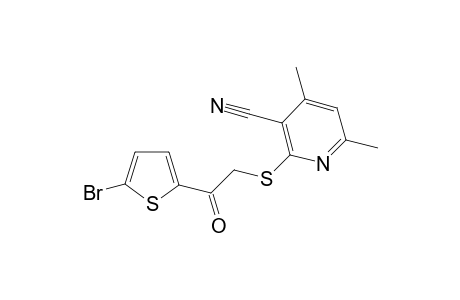 2-((2-(5-bromothiophen-2-yl)-2-oxoethyl)thio)-4,6-dimethyl-nicotinonitrile