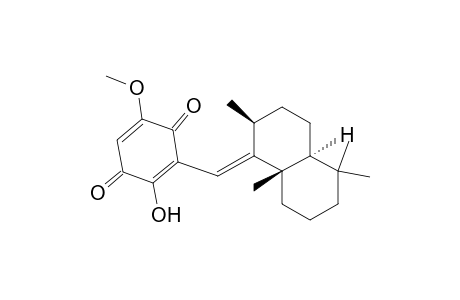 3-[(E)-[(2S,4aS,8aS)-2,5,5,8a-tetramethyl-3,4,4a,6,7,8-hexahydro-2H-naphthalen-1-ylidene]methyl]-2-hydroxy-5-methoxycyclohexa-2,5-diene-1,4-dione