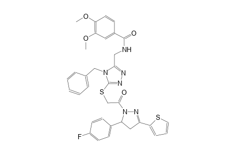 benzamide, N-[[5-[[2-[5-(4-fluorophenyl)-4,5-dihydro-3-(2-thienyl)-1H-pyrazol-1-yl]-2-oxoethyl]thio]-4-(phenylmethyl)-4H-1,2,4-triazol-3-yl]methyl]-3,4-dimethoxy-