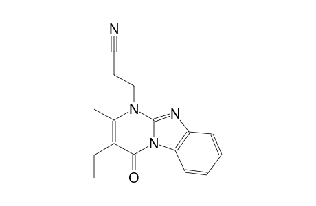 pyrimido[1,2-a]benzimidazole-1-propanenitrile, 3-ethyl-1,4-dihydro-2-methyl-4-oxo-