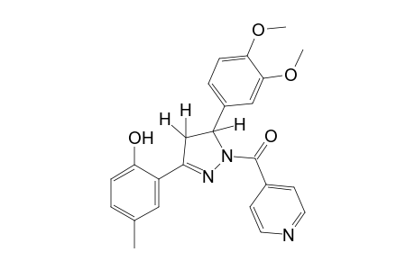 2-[5-(3,4-dimethoxyphenyl)-1-isonicotinoyl-2-pyrazolin-3-yl]-p-cresol