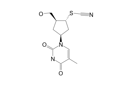 6'-CARBA-2',3'-DIDEOXY-3'-THIOCYANATOTHYMIDINE