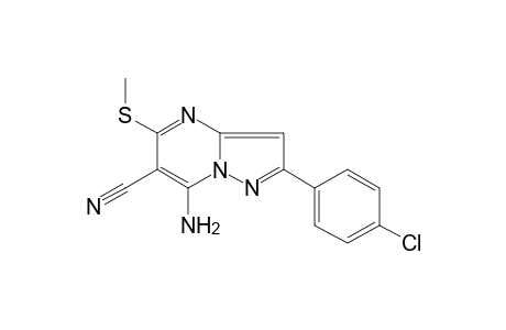 7-amino-2-(p-chlorophenyl)-5-(methylthio)pyrazolo[1,5-a]pyrimidine-6-carbonitrile