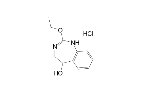 4,5-dihydro-2-ethoxy-1H-1,3-benzodiazepin-5-ol, monohydrochloride