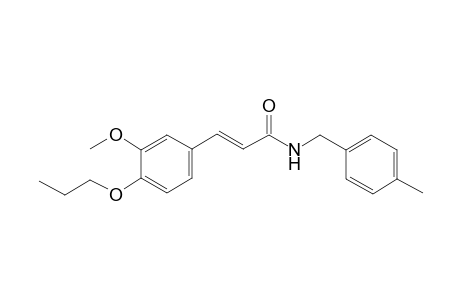 (2E)-3-(3-methoxy-4-propoxyphenyl)-N-(4-methylbenzyl)-2-propenamide