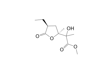 (2.beta.,4.alpha.)-2-Ethyl-5-hydroxy-5-(methoxycarbonyl)-4,5-dimethylpentano-4-lactone