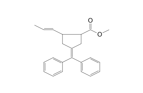 Cyclopentanecarboxylic acid, 4-(diphenylmethylene)-2-[(E)-1-propen-1-yl]-, methyl ester