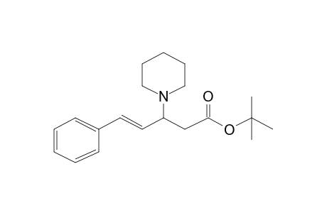 (E)-5-phenyl-3-(1-piperidinyl)-4-pentenoic acid tert-butyl ester