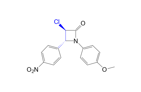 trans-3-Chloro-1-(p-methoxyphenyl)-4-(p-nitrophenyl)-2-azetidinone