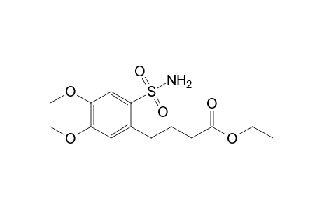 2-(3-Ethoxycarbonylpropyl)- 4,5-dimethoxybenzenesulfonamide