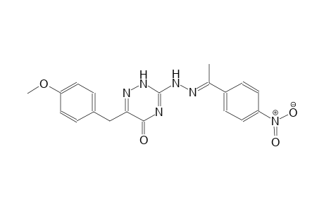 1,2,4-triazin-5(2H)-one, 6-[(4-methoxyphenyl)methyl]-3-[(2E)-2-[1-(4-nitrophenyl)ethylidene]hydrazino]-