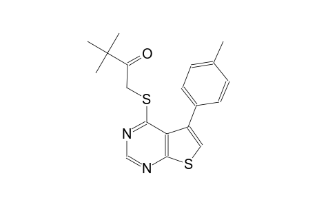 3,3-dimethyl-1-{[5-(4-methylphenyl)thieno[2,3-d]pyrimidin-4-yl]sulfanyl}-2-butanone