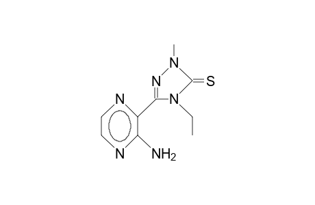 4-ETHYL-2-METHYL-5-(3'-AMINO-2'-PYRAZINYL)-1,2,4-TRIAZOLE-3-THIONE