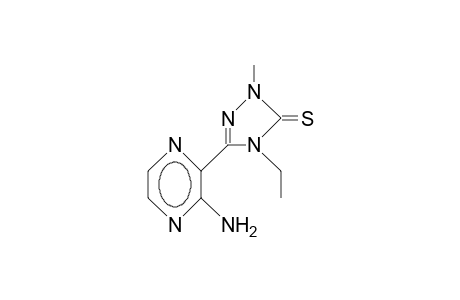 4-ETHYL-2-METHYL-5-(3'-AMINO-2'-PYRAZINYL)-1,2,4-TRIAZOLE-3-THIONE