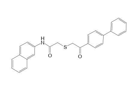 acetamide, 2-[(2-[1,1'-biphenyl]-4-yl-2-oxoethyl)thio]-N-(2-naphthalenyl)-