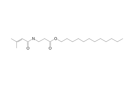 .beta.-Alanine, N-(3-methylbut-2-enoyl)-, dodecyl ester