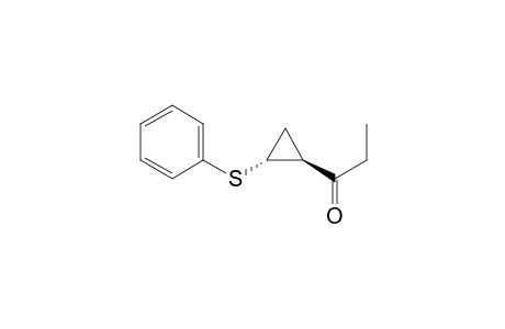 1-Propanone, 1-[2-(phenylthio)cyclopropyl]-, trans-