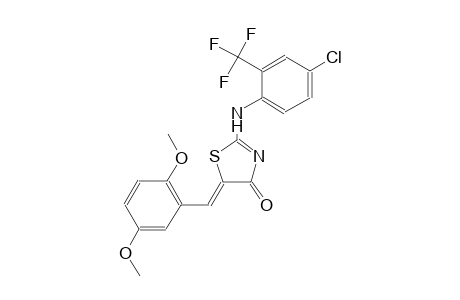 (5Z)-2-[4-chloro-2-(trifluoromethyl)anilino]-5-(2,5-dimethoxybenzylidene)-1,3-thiazol-4(5H)-one