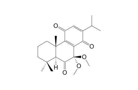 12-DEOXY-7,7-DIMETHOXY-6-KETOROYLEANONE;7,7-DIMETHOXY-8,12-ABIETADIENE-6,11,14-TRIONE