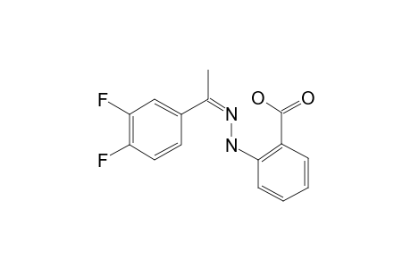 Acetophenone, 3,4-difluoro-, (2-carboxyphenyl)hydrazone