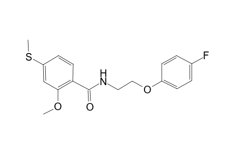 N-[2-(4-Fluoro-phenoxy)-ethyl]-2-methoxy-4-methylsulfanyl-benzamide