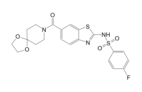 benzenesulfonamide, N-[6-(1,4-dioxa-8-azaspiro[4.5]dec-8-ylcarbonyl)-2-benzothiazolyl]-4-fluoro-