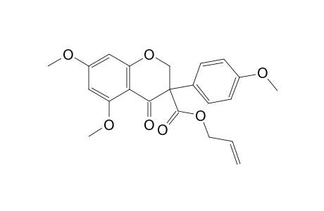 3-ALLYLOXYCARBONYL-5,7-DIMETHOXY-3-(4-METHOXYPHENYL)-CHROMAN-4-ONE