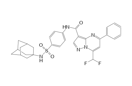 N-{4-[(1-adamantylamino)sulfonyl]phenyl}-7-(difluoromethyl)-5-phenylpyrazolo[1,5-a]pyrimidine-3-carboxamide