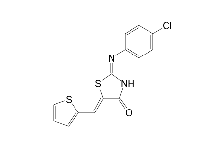 (2E,5Z)-2-[(4-chlorophenyl)imino]-5-(2-thienylmethylene)-1,3-thiazolidin-4-one