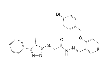 N'-((E)-{2-[(4-bromobenzyl)oxy]phenyl}methylidene)-2-[(4-methyl-5-phenyl-4H-1,2,4-triazol-3-yl)sulfanyl]acetohydrazide