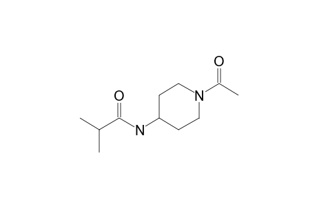 1-Acetyl-4-piperidinamine, N-(2-methylpropionyl)-