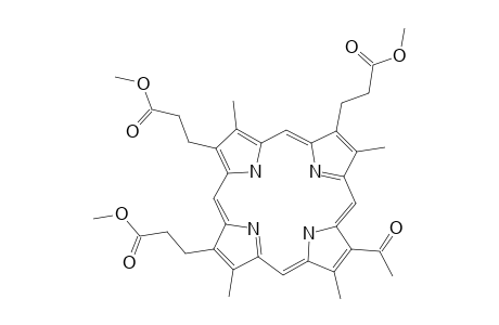 21H,23H-Porphine-2,7,18-tripropanoic acid, 12-acetyl-3,8,13,17-tetramethyl-, trimethyl ester