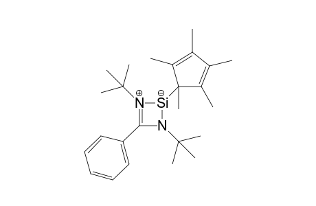 1,3-ditert-butyl-2-(1,2,3,4,5-pentamethylcyclopenta-2,4-dien-1-yl)-4-phenyl-3-aza-1-azonia-2-silanidacyclobut-4-ene