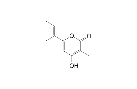 (E)-6-(But-2-en-2-yl)-4-hydroxy-3-methyl-2H-pyran-2-one