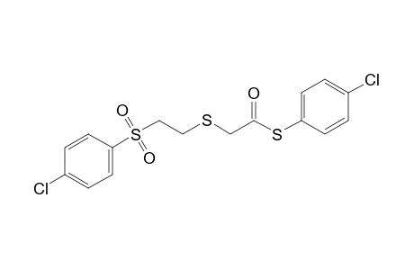 {{2-[(p-Chlorophenyl)sulfonyl]ethyl}thio}thioacetic acid, S-(p-chlorophenyl)ester