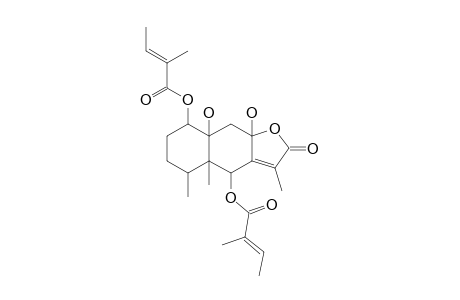 1-BETA,6-BETA-DIANGELOYLOXY-8-BETA,10-BETA-DIHYDROXYEREMOPHIL-7-(11)-EN-8-ALPHA,12-OLIDE