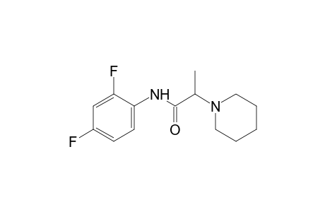 2',4'-difluoro-alpha-methyl-1-piperidineacetanilide